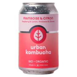 Urban Kombucha - Framboise Citron - 0% - 33cl - Can