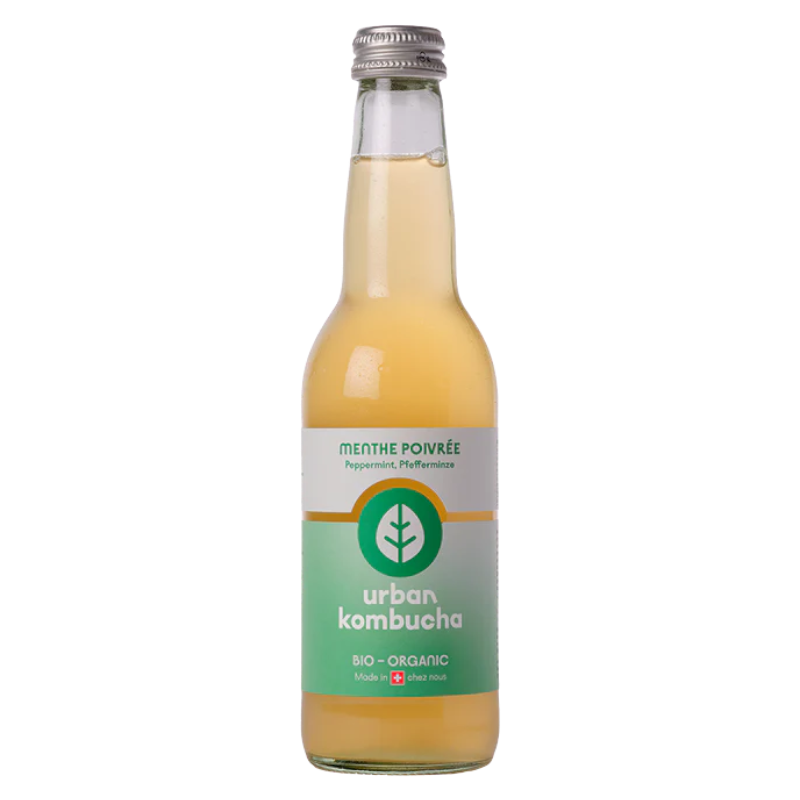 Urban Kombucha - Menthe poivrée bio - 0.00% - 33cl - Bte