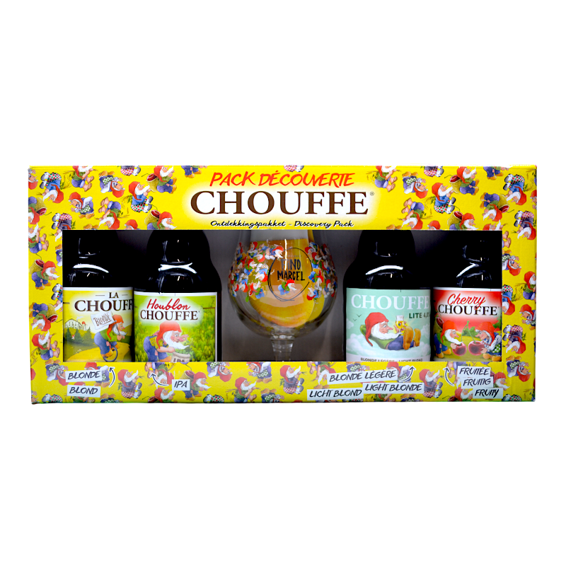 Achouffe - Coffret Chouffe 4 bouteilles + 1 Verre