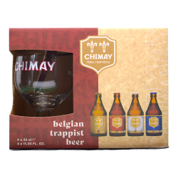 Chimay - Coffret 4 bières + 1 verre