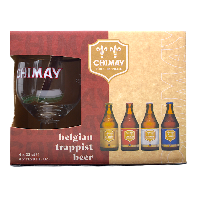 Chimay - Coffret 4 bières + 1 verre