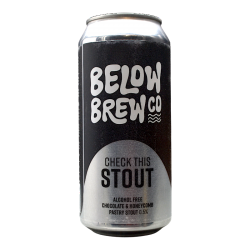 Below Brew Co - Check This Stout - 0,5% - 44cl - Can