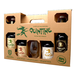 Quintine - Coffret 4x33cl + 1 verre