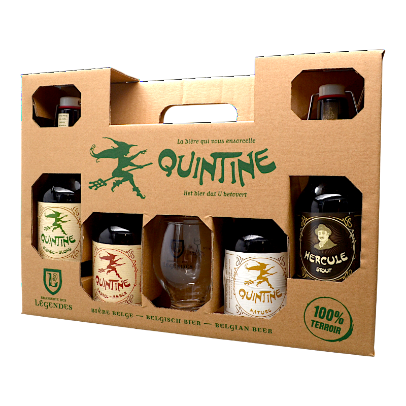 Quintine - Coffret 4x33cl + 1 verre