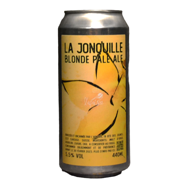 L'Apaisée - La Jonquille - 5.5% - 44cl - Can - DDM Bientôt/Dépassée