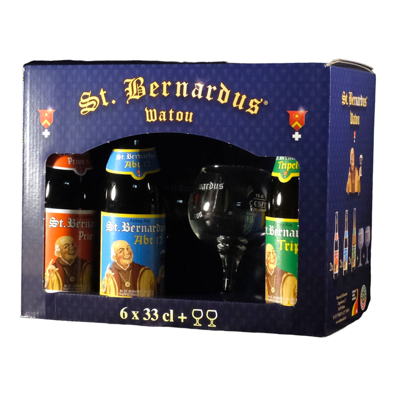 St Bernardus - Coffret 6 bières + 2 verres