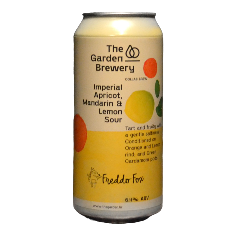 The Garden Brewery - Freddo Fox - Apricot Lemon Mandarin Imp Sour - 6.4% - 44cl - Can