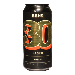Brew By Numbers - 30 Lager Rustic Organic 2022 - 5.2% - 44cl - Can