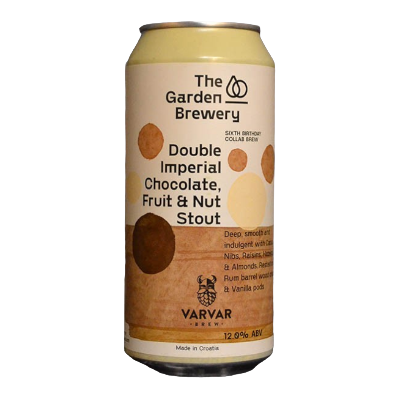 The Garden Brewery  - Varvar - Double Imperial Chocolate, Fruit & Nut Stout - 2,5% - 44cl - Can