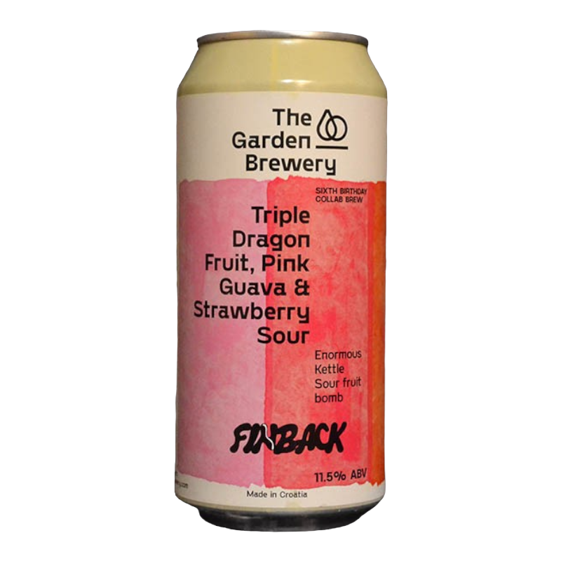 The Garden Brewery  - Finback - Triple Dragonfruit, Pink Guava & Strawberry Sour - 11,5% - 44cl - Can