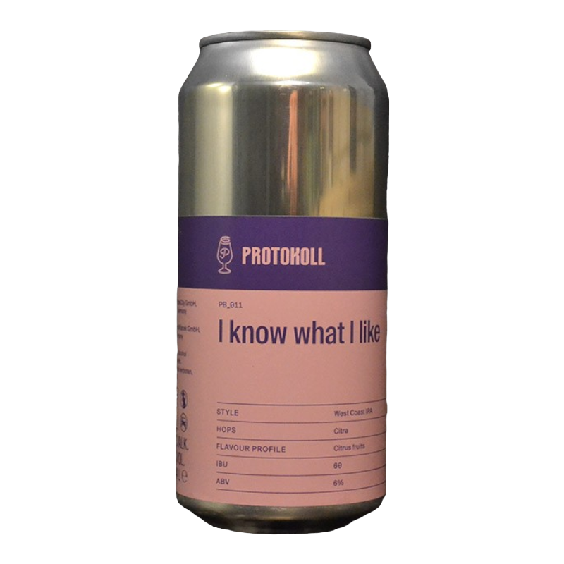 Protokoll - I Know what I like - 6% - 44cl - Can