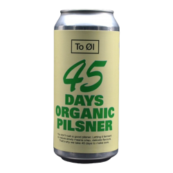 To Ol - 45 Days Organic Pilsner - 4.7% - 44cl - Can