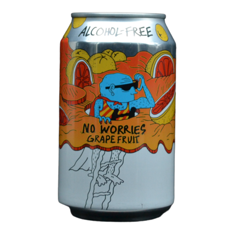 Lervig - No Worries Grapefruit - 0.5% - 33cl - Can - DDM Dépassée