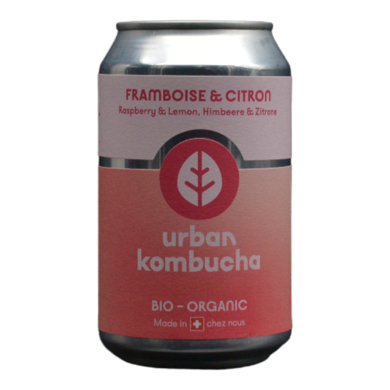 Urban Kombucha - Framboise Citron - 0% - 33cl - Can