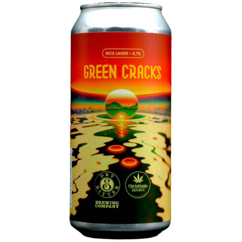 Dry & Bitter / Christiania Brygus - Green Cracks - 4.7% - 44cl - Can