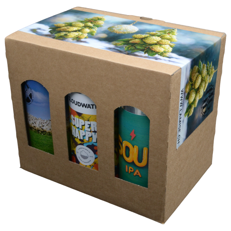 Coffret cadeau canettes Houblons 6x44cl